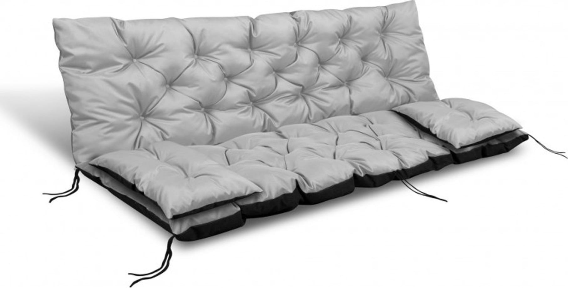 AIO FACTORY ZESTAW OGRODOWY 150x60x50CM + 2 PODUSZKI 42X42 CM JASNOSZARY