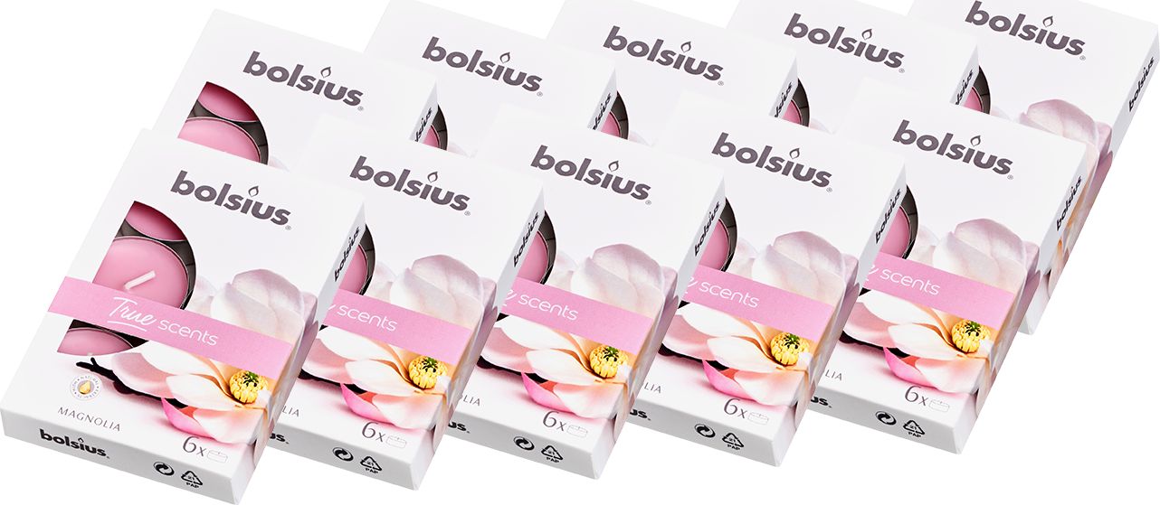 Bolsius Podgrzewacze zapachowe BOLSIUS True Scents 4H 60szt. MAGNOLIA