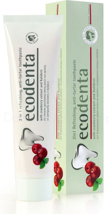 Ecodenta Pasta do zębów przeciw kamieniowi żurawina 100 ml