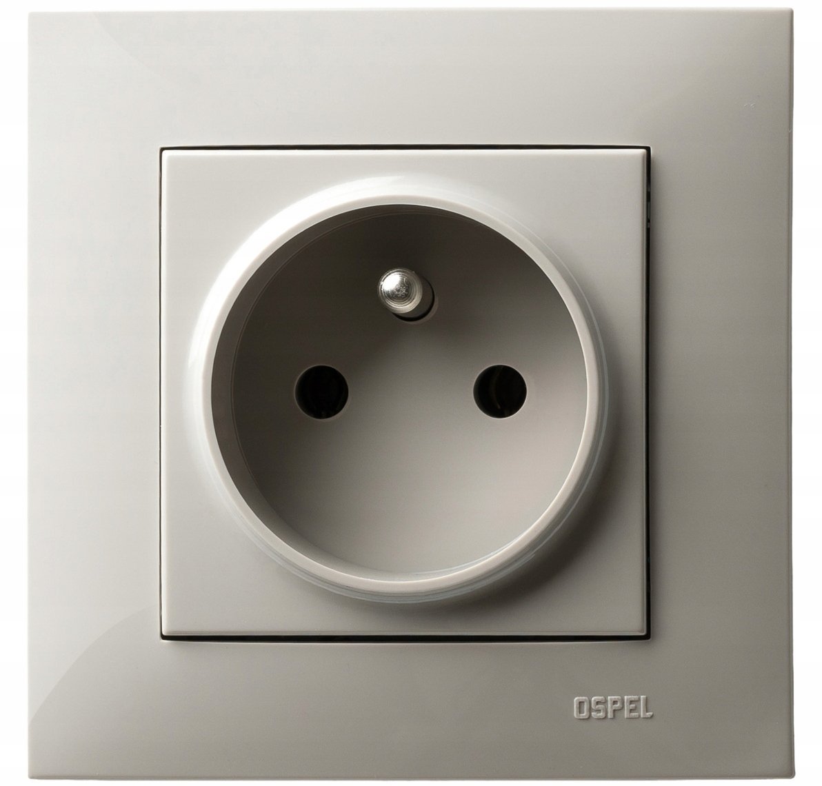 Ospel Gniazdo pojedyncze z uziemieniem kaszmirowy beż GP-1ZZ/m/83