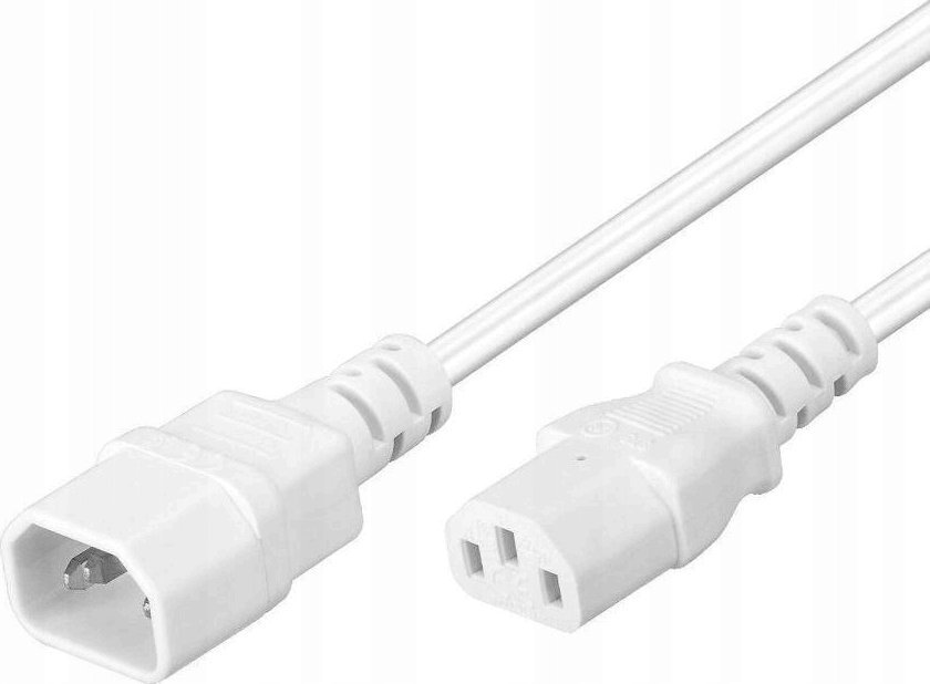 PremiumCord PREMIUMCORD Prodlužovací kabel síť 230V, C13-C14, bílý 1m