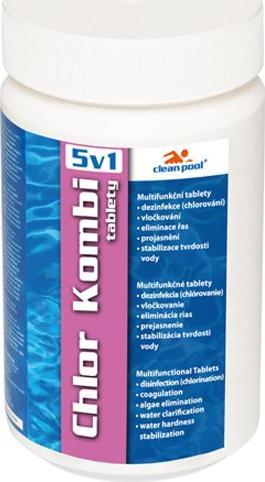 Clean Pool Tabletki Kombi 5w1 - chemia basenowa 1 kg