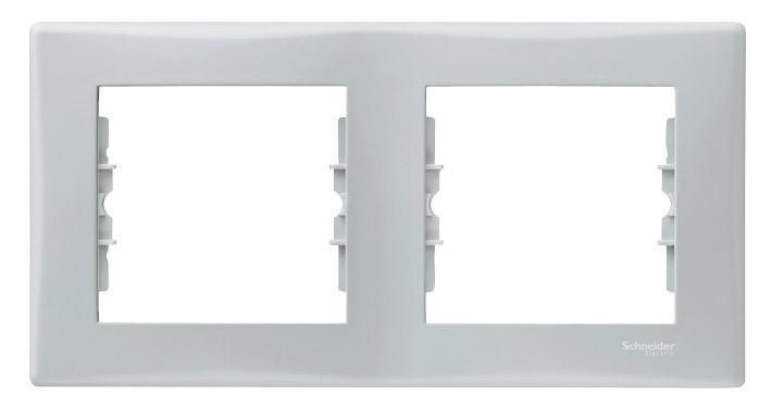 Schneider Electric Ramka podwójna Sedna pozioma miętowy szary SDN5800333