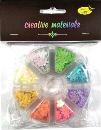 Cekiny kwiatki 8 kolorów 6mm 40g