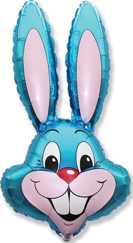Balon foliowy Rabbit niebieski 90x58cm