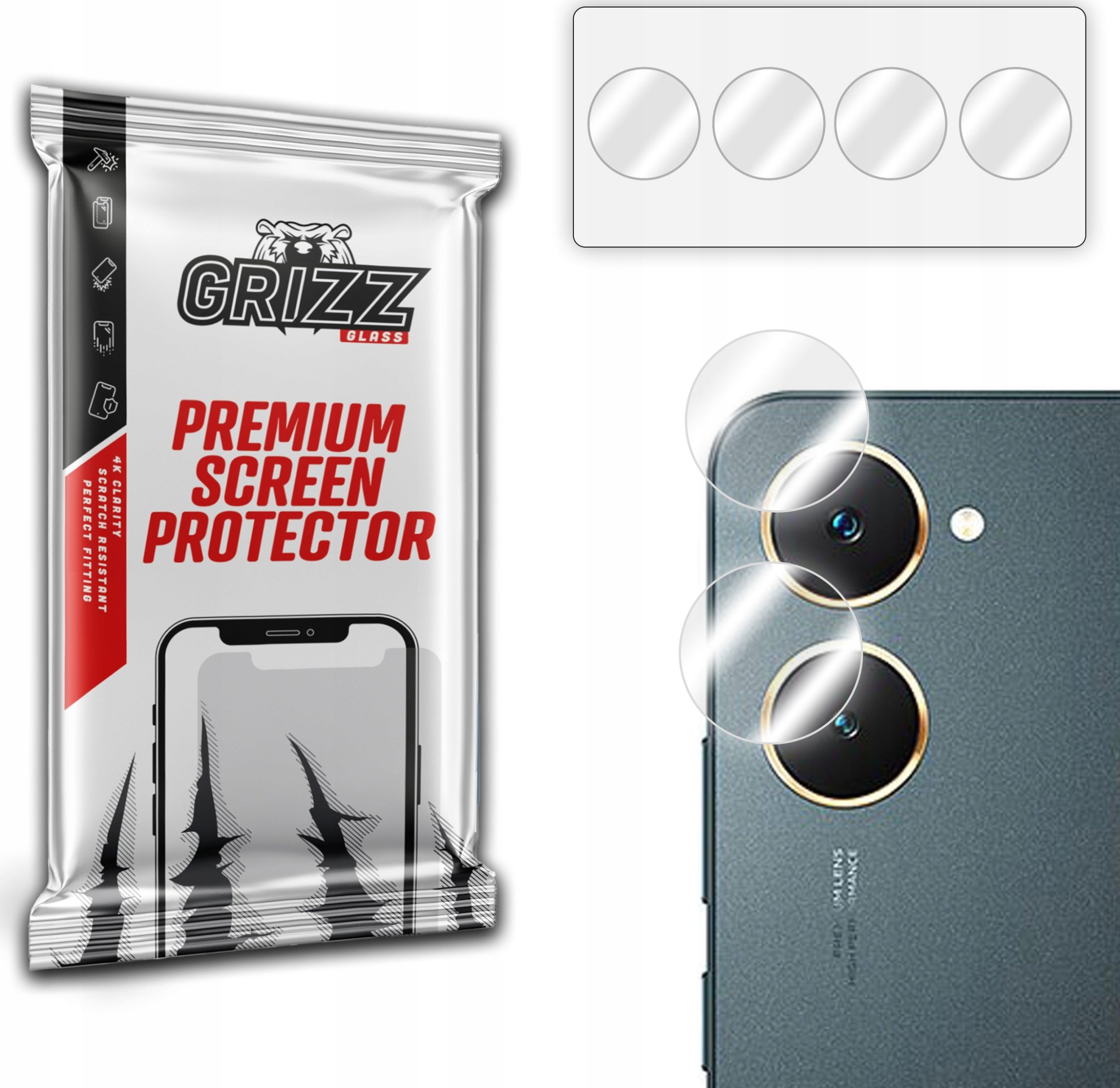 GrizzGlass Szkło na aparat GrizzGlass HybridGlass Camera do Vivo Y18
