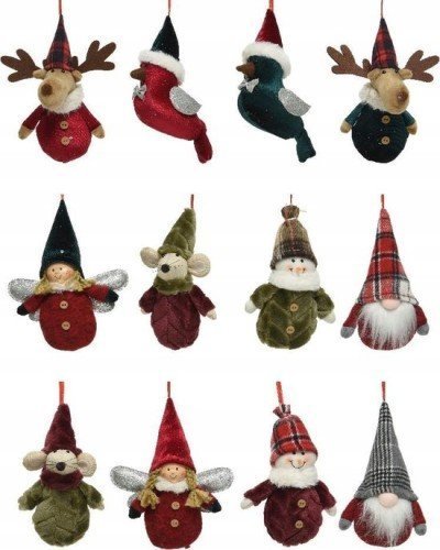 Kaemingk Zawieszka na choinkę 16x9 cm mix wzorów