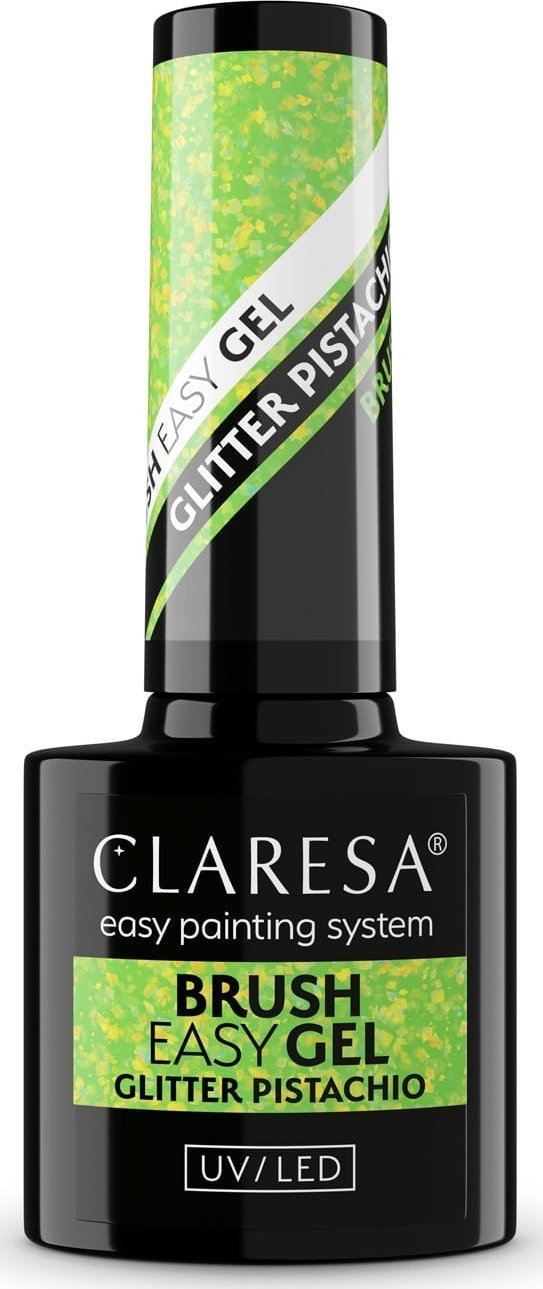 CLARESA Brush Easy Gel Żel do paznokci - Glitter Pistachio 5 g