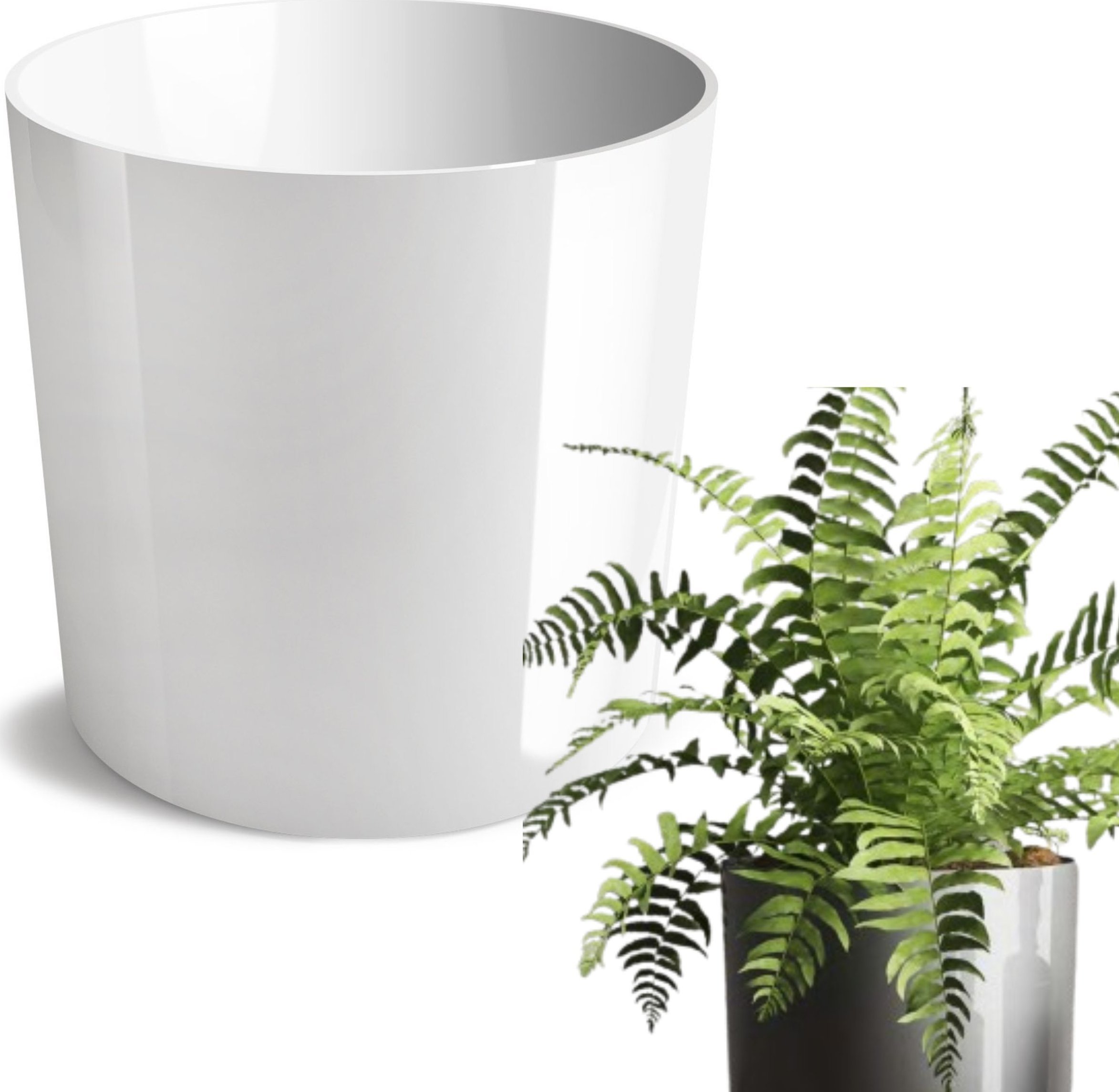 Doniczka okrągła CYLINDER DCR15 PP Osłonka na kwiaty