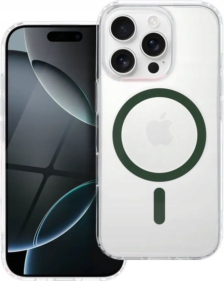 Drop Glue Colorful Ring Mag Cover kompatybilny z MagSafe pasuje do IPHONE 16 PLUS ciemny zielony