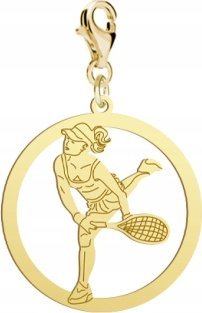 Radziszewska Jewellery Pozłacany Charms z Tenisem ziemnym DEDYKACJA