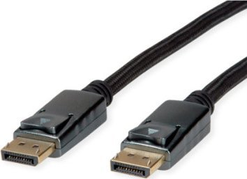Roline ROLINE Kabel DisplayPort, DP v1.4, M/M, czarny/srebrny, 1 m