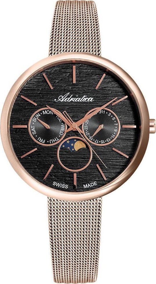 Zegarek Adriatica Zegarek damski Adriatica A3732.R116QF różowe złoto