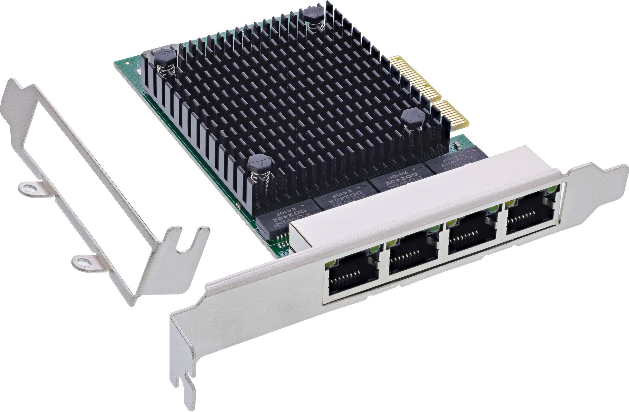 Karta sieciowa InLine Quad Gigabit karta sieciowa 4x RJ45 2,5Gb/s PCIe x4 inkl. low profile