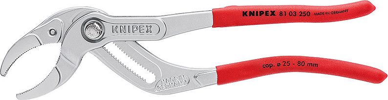 Knipex Szczypce do syfonów sanitarnych i złączy rękojeść antypoślizgowa 25 - 80mm (81 03 250)