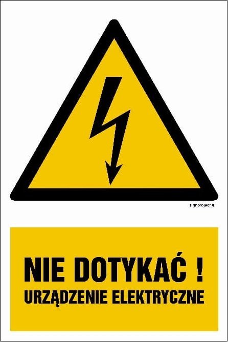 Mój dom Nie Dotykać Urządzenie Elektryczne - 10 Tabliczek Z Pcv Z Przylepcem 50X75 Libres Polska Sp Ha001_50X75_Pn 5904937308824