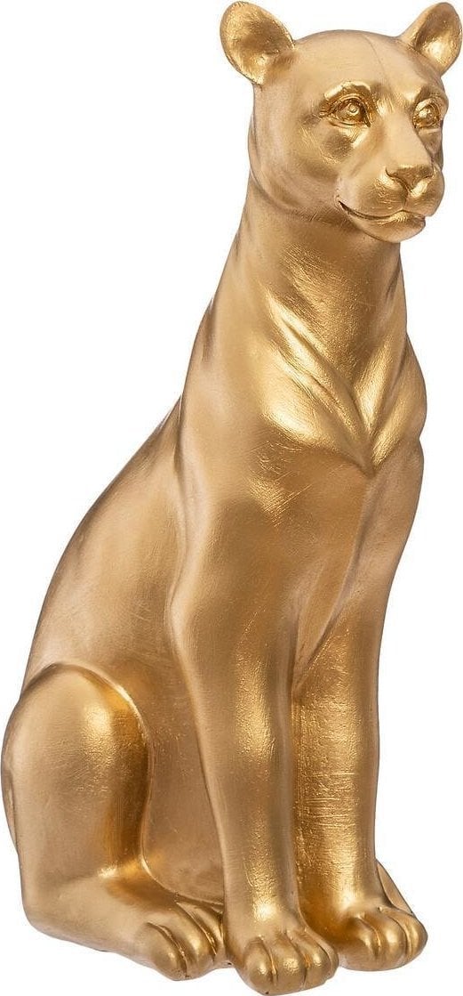 Atmosphera Złota figurka pantera, polyresin, wys. 23 cm