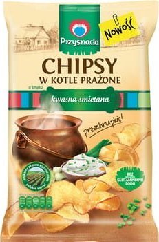 Przysnacki Chipsy w kotle prażone o smaku kwaśna śmiatana 125g