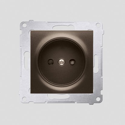 Kontakt-Simon Gniazdo SIMON54 pojedyncze b/u 16A IP20 z przesłoną brąz - DG1Z.01/46