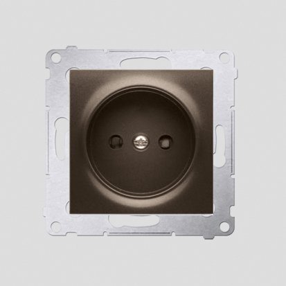 Kontakt-Simon Gniazdo SIMON54 pojedyncze b/u 16A IP20 z przesłoną brąz - DG1Z.01/46