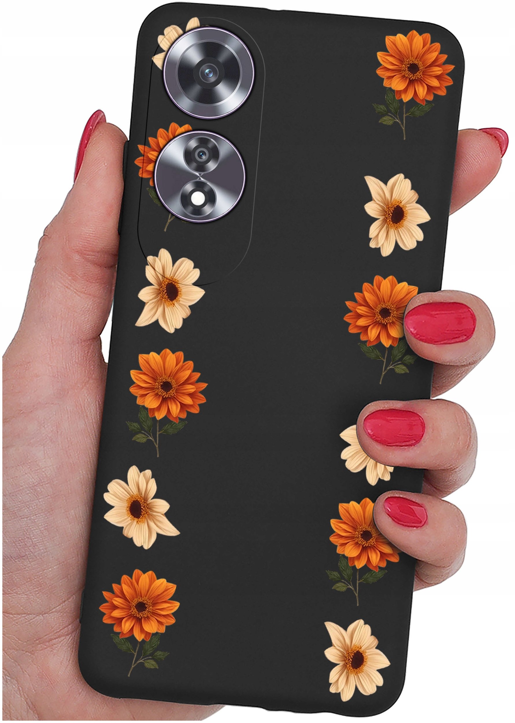 krainaGSM Etui do Oppo A60 4G wzory | SILIKONOWE MATT CASE + SZKŁO 9H