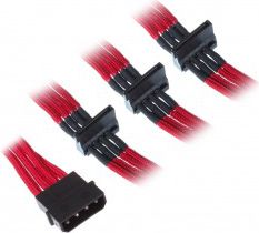 SilverStone Molex - SATA, 0.3m, Czerwony (SSTPP07BTSR)