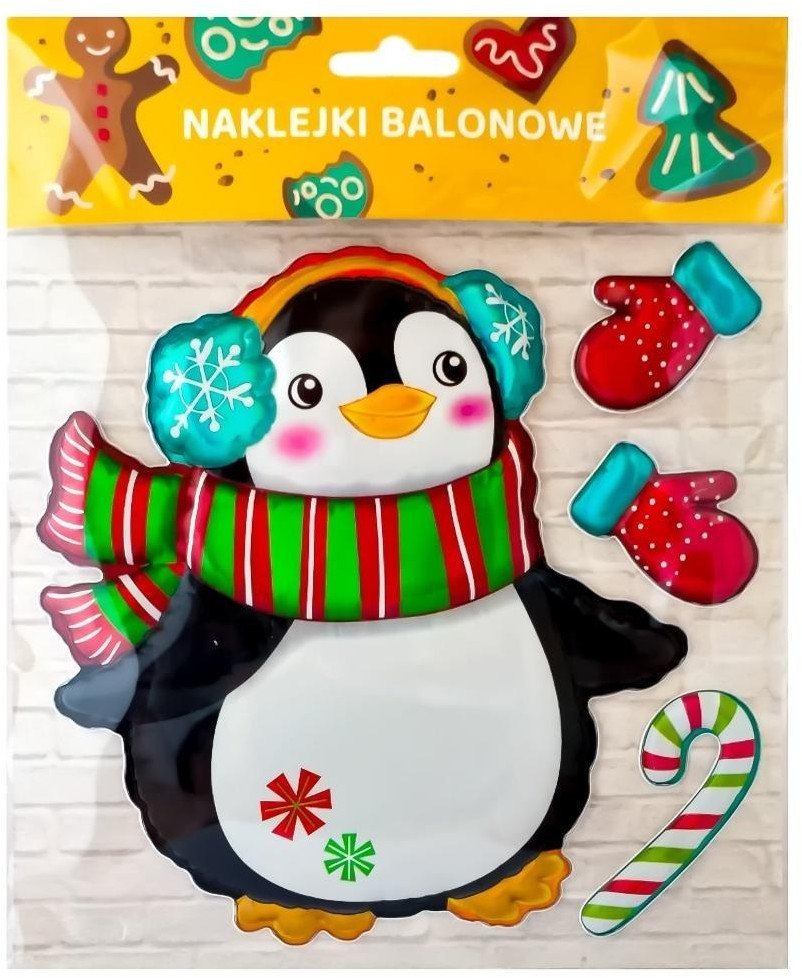 Naklejki balonowe pingwin