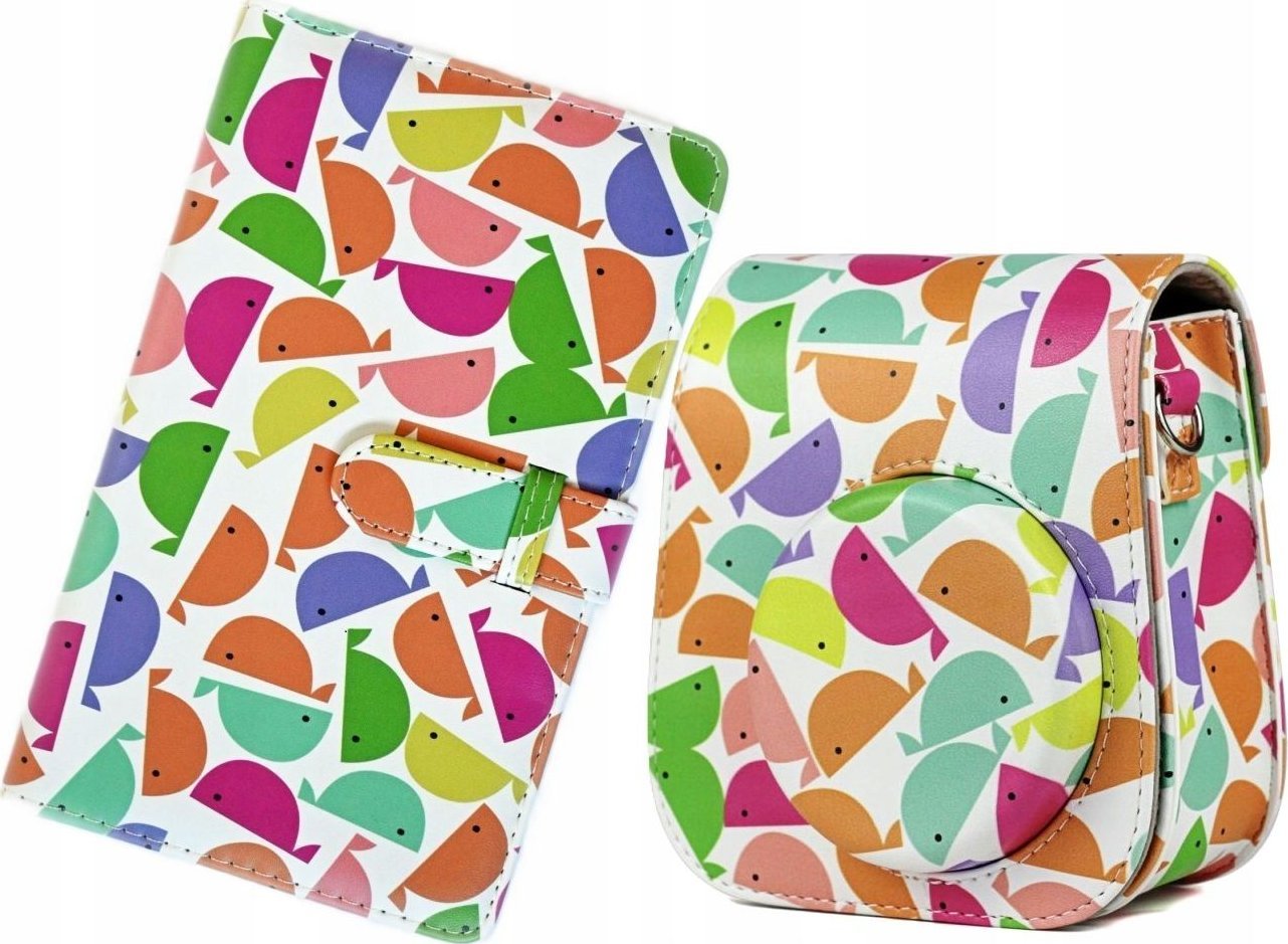 LoveInstant Futerał Etui Case Pokrowiec do Fuji INSTAX Mini 11 + ALBUM na 96 Zdjęć / Wieloryb
