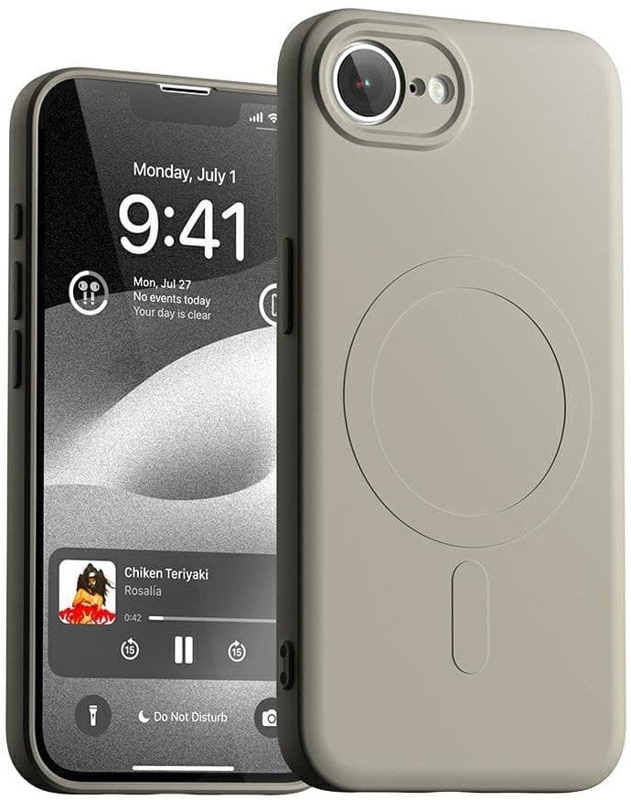 Etui Mercury Semi-Silicone MagSafe do iPhone 16e kamienny