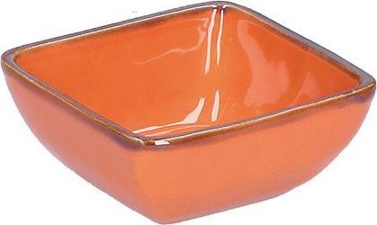 NPC Polska Rose&Tulipani Zestaw 6 kwadratowych miseczek z kamionki 8 cm pomarańczowe