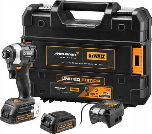 Klucz udarowy Dewalt DeWALT cordless impact wrench DCF85ME2GT, 18V, 1/4", in McLaren design (grey/black, 2x POWERSTACK Li-Ion battery 1.7 Ah, in T STA