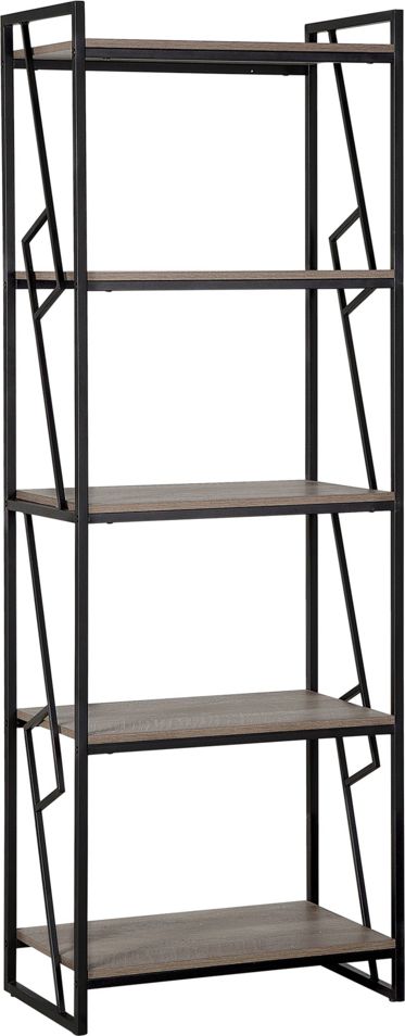 Beliani Regał 5 półek ciemne drewno FORRES