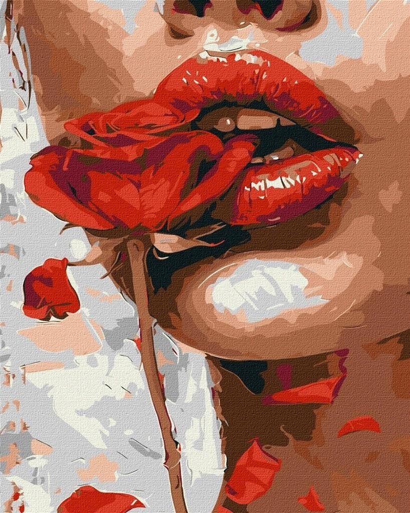 Norimpex Malowanie po numerach - Dziewczyna z róż± 40x50cm