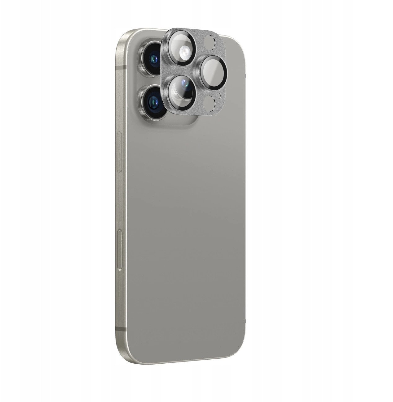 Szkło hartowane AMAZINGTHING Aviation-Grade Alloy Lens na wyspę aparatu do iPhone 16 Pro / 16 Pro Max - szare