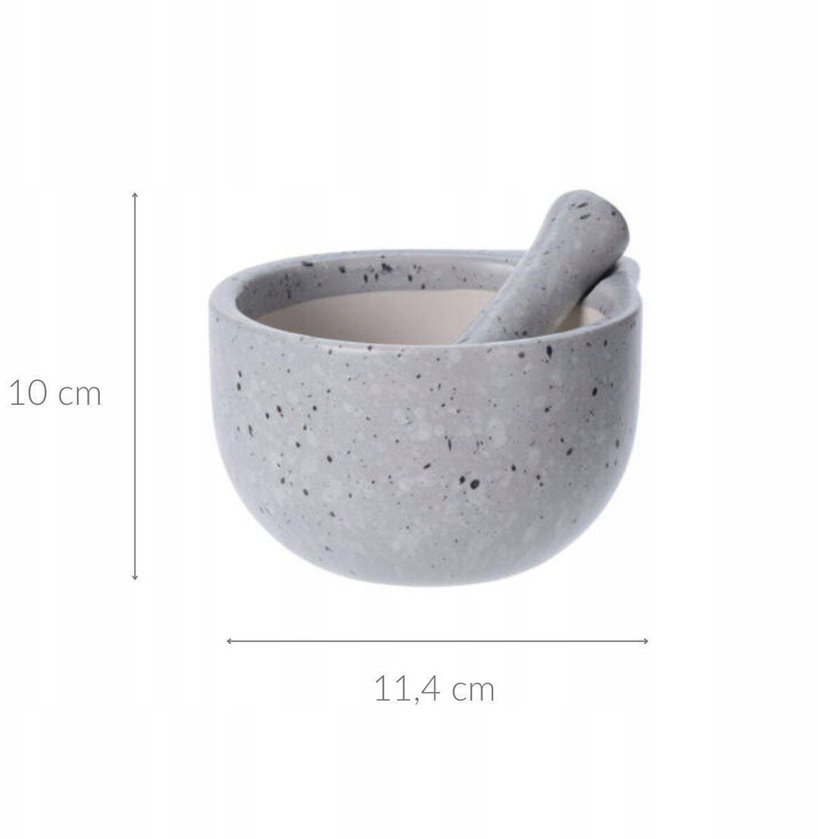 Moździerz kuchenny z tłuczkiem, ceramiczny