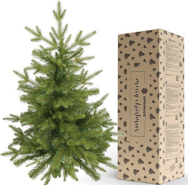 Springos Choinka sztuczna premium 90 cm świerk naturalny, produkcja polska UNIWERSALNY