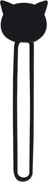 Hurtel Silikonowy zwijacz organizer kabla przewodu czarny Silikonowy zwijacz organizer kabla przewodu czarny