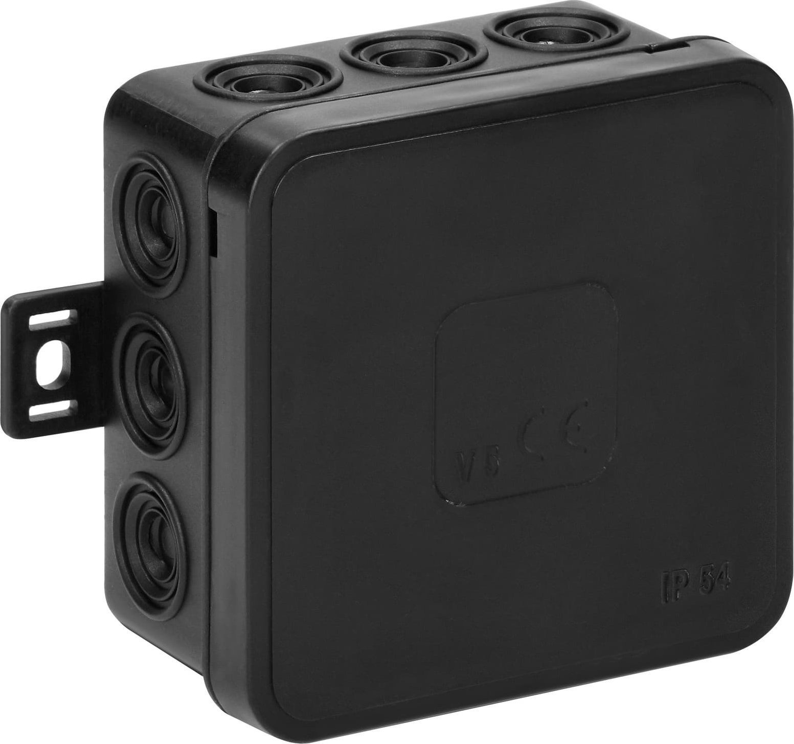 Orno Puszka n/t CLICK, IP54, 12 przepustów, 75x75x41mm, czarna,OR-JB-13802/B