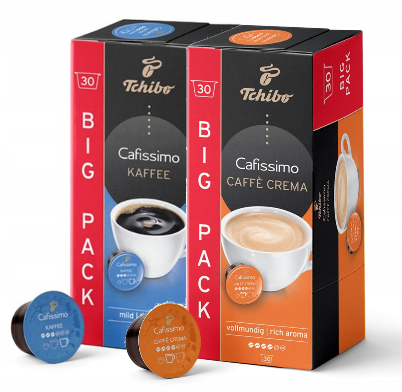 Tchibo Cafissimo Coffee Mild Fine Aroma + Caffe Crema Rich 2x30 szt.