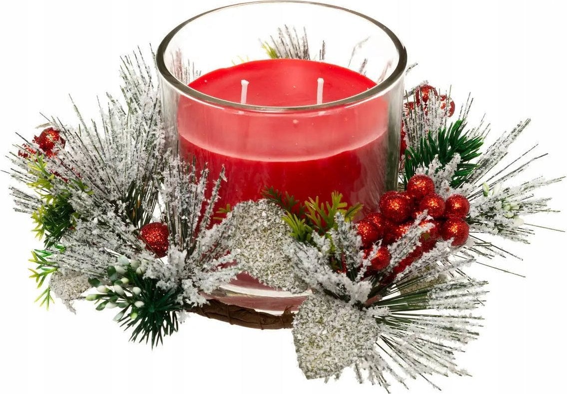 Atmosphera Świąteczny stroik ze świecą, 210 gr