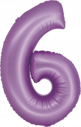 GoDan Balon foliowy Smart Cyfra 6 lawendowa matowa 76cm Godan