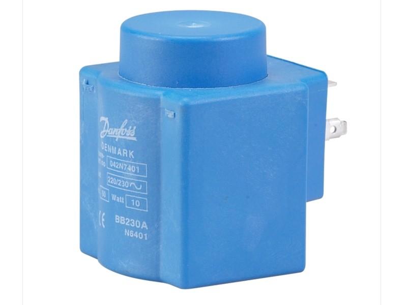 Danfoss Cewka BB 230AS do zaworu elektromagnetycznego, moc cewki: 10W napięcie zasilania: 230V AC 018F7351
