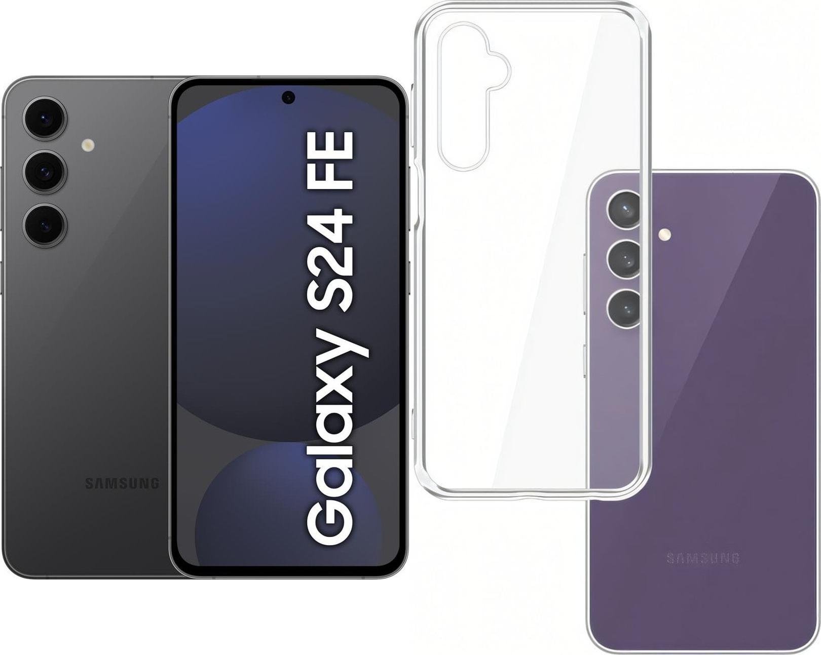 Smartfon Samsung Galaxy S24 FE 5G 8/128GB Grafitowy (SM-S721BZKDEUE) + Etui Clear Case