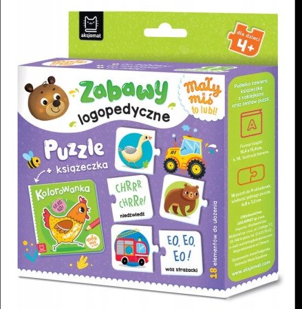 Mały miś to lubi! Zabawy logopedyczne. Puzzle