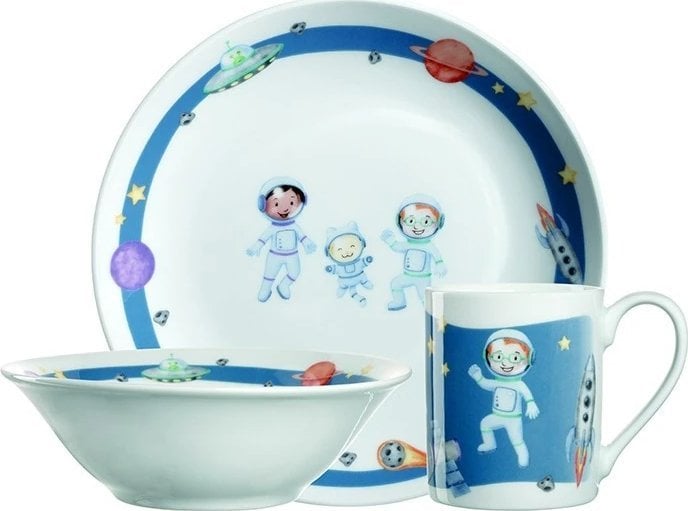 Leonardo Zestaw 3cz naczyń dla dzieci kosmos BAMBINI AVVENTURA - Leonardo