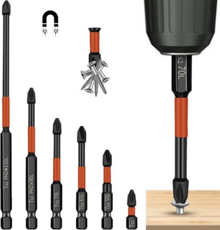 Rosfix MAGNETYCZNE BITY KRZYŻOWE 25/50/65/70/90/150MM 6SZ