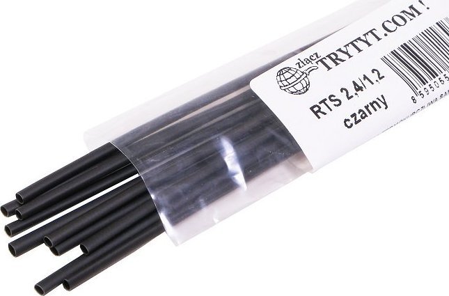 Trytyt 10x Koszulka termokurczliwa RTS 2,4/1,2 czarny