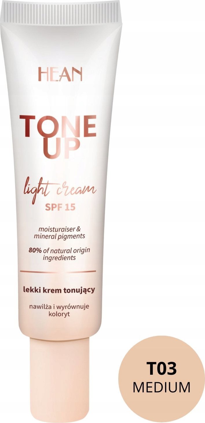Hean Tone Up Lekki krem tonujący 30ml Medium (T03)