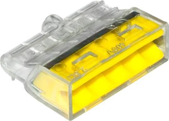 EPM SZYBKOZŁĄCZKA 5*0,5-2,5MM2 TRANSPARENTNA/ŻÓŁTY 10 SZTUK