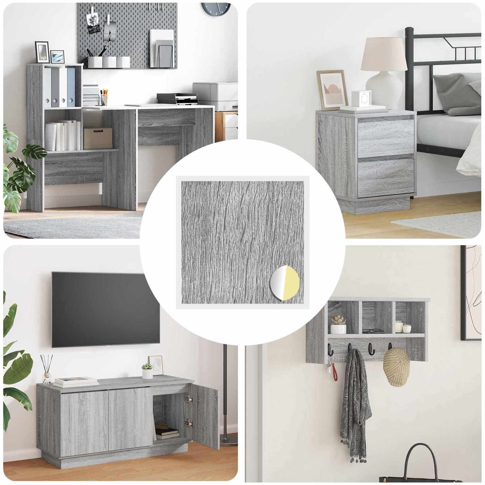 vidaXL Okładka Śrubowa Samoprzylepna 12 pcs Szary Sonoma 20 x 0,5 mm